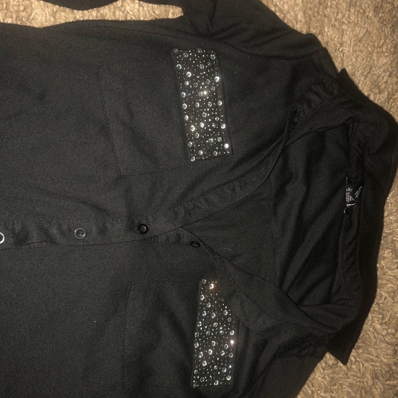 Black Rue21 button down - Picture 2 of 3